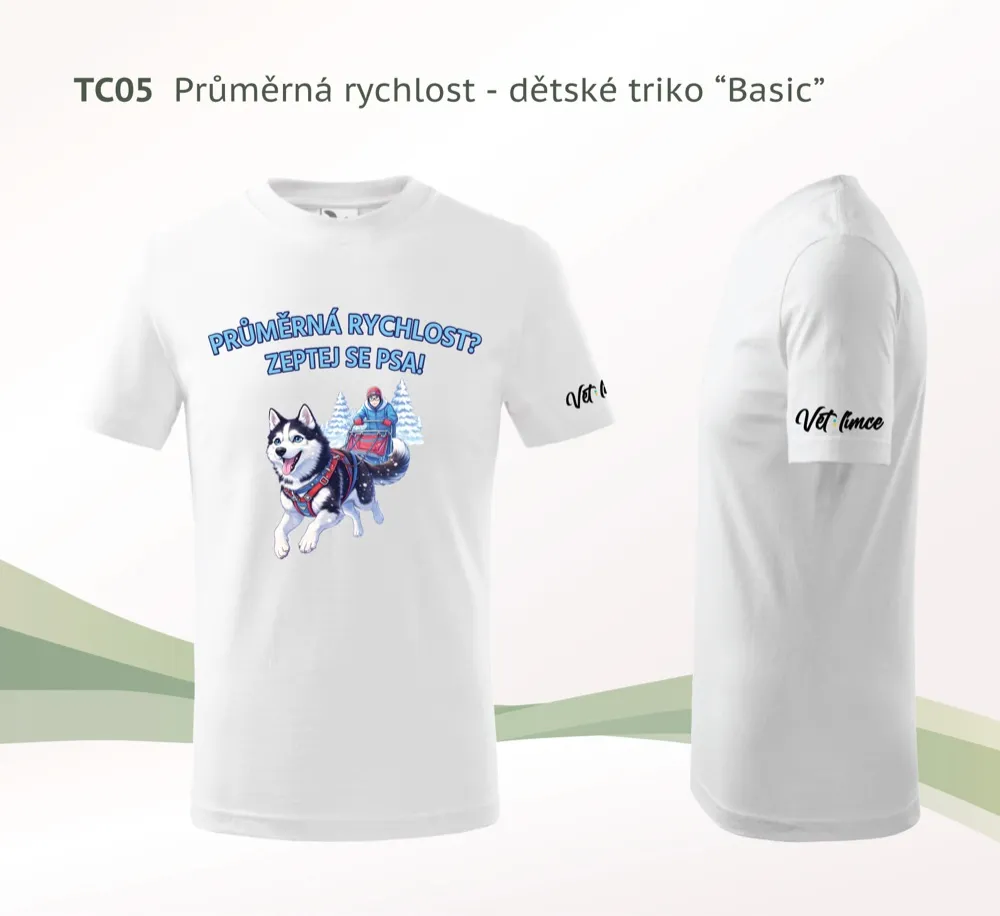 Dětské tričko VETlímce — Průměrná rychlost
