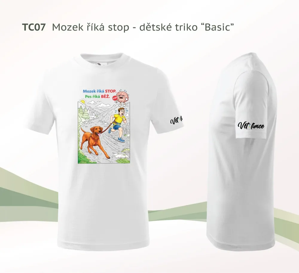 Dětské tričko VETlímce — Mozek říká stop