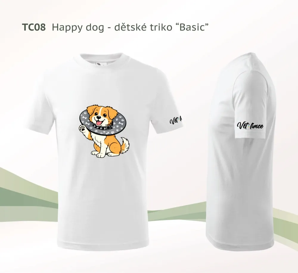 Dětské tričko VETlímce — Happy dog