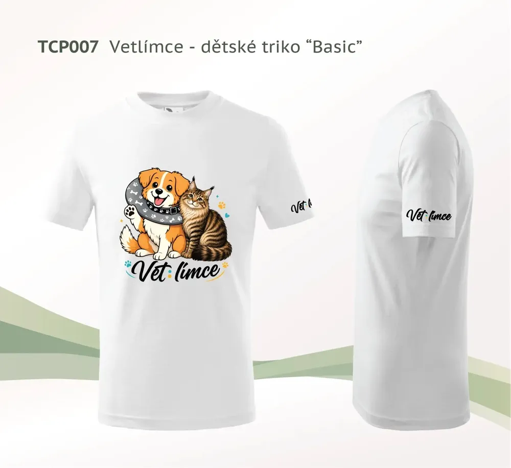 Dětské tričko VETlímce — Štěňátko a Mainýsek