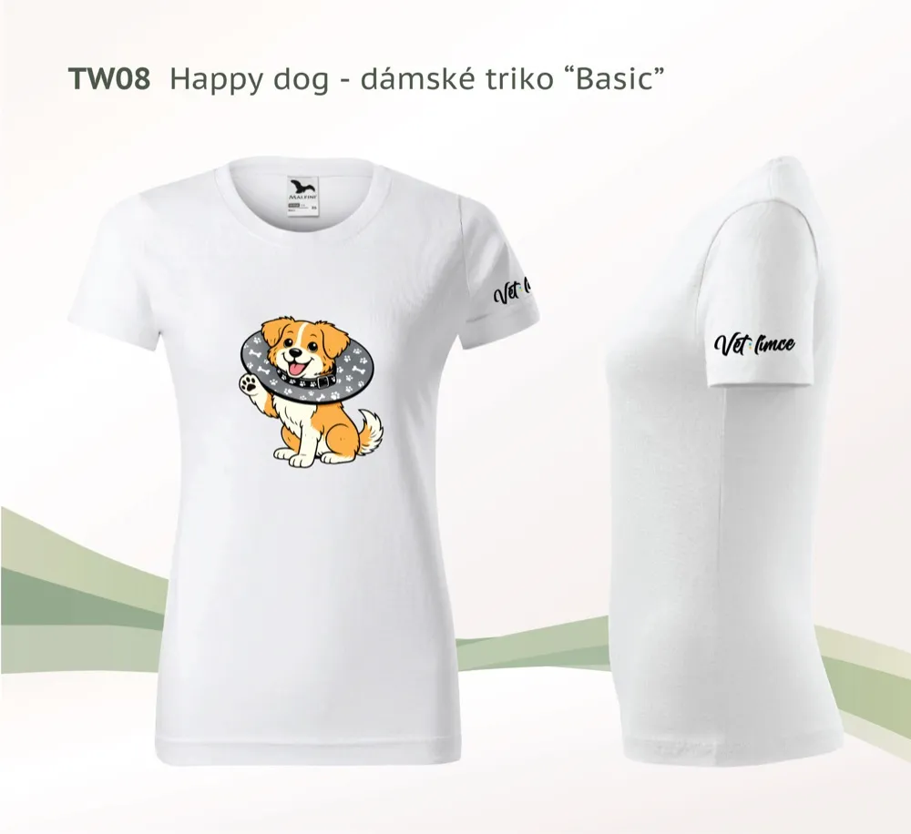 Dámské tričko VETlímce — Happy dog