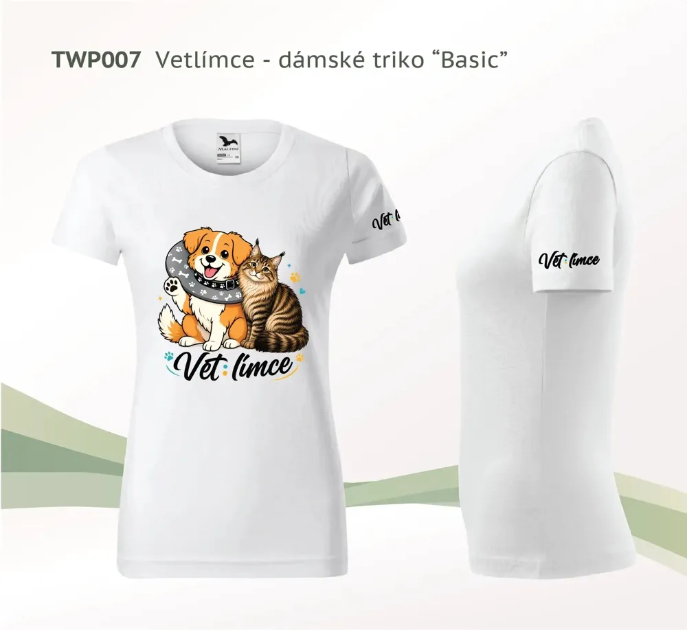 Dámské tričko VETlímce — Štěňátko a Mainýsek
